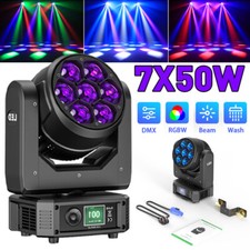 350W 7 LED Zoom Moving Head Beam Stage Lighting RGBW DMX Disco Party DJ Lights