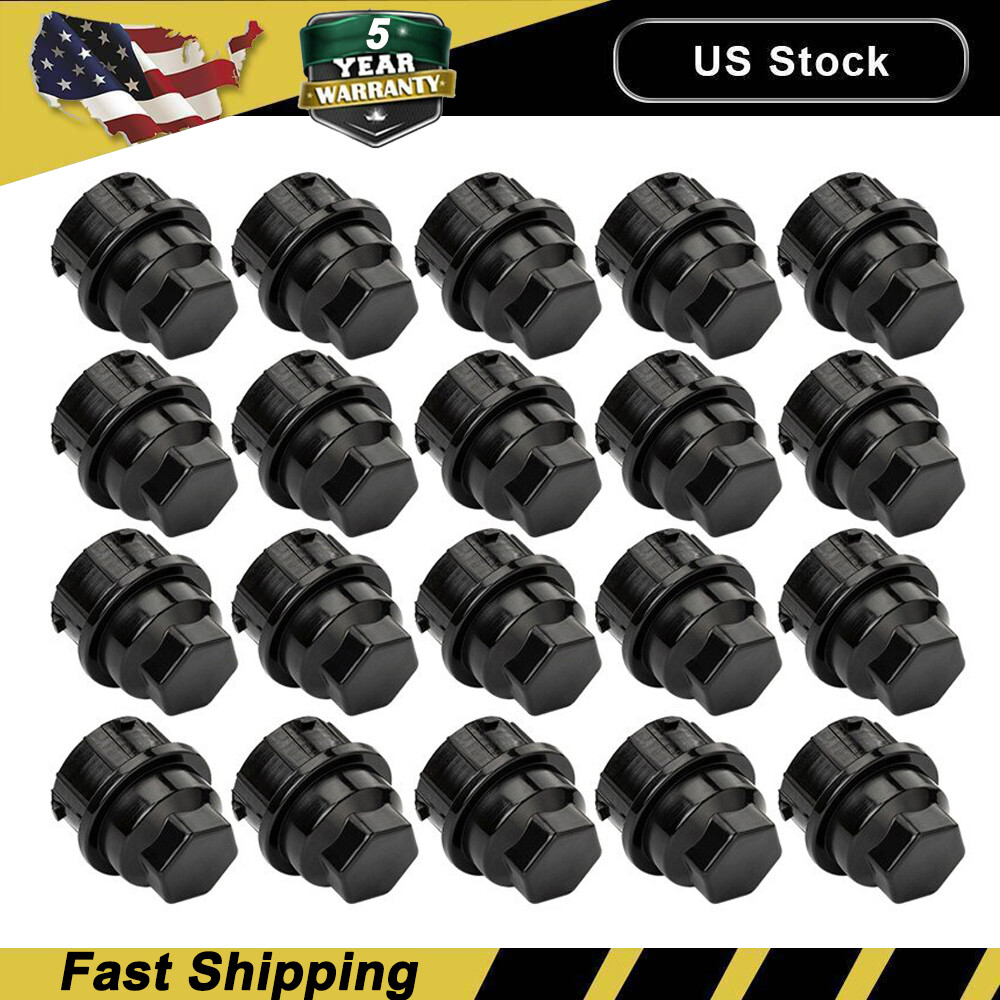 Black Lug Nut Caps Compatible/Replacement fits Chevy/GM 9593028 9593228