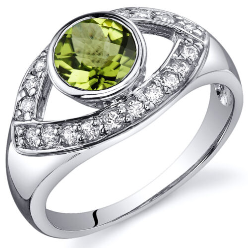 Captivating Curves 0.75 cts Peridot Ring Sterling Silver - Afbeelding 1 van 3