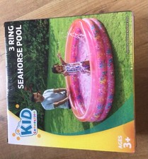 Kid Connection 3 Ring Seahorse Pink Paddling Pool Brand New