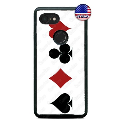 Google Pixel 3 3XL 2XL Aces Spades Diamonds Hearts Poker Cards Lucky Case Cover