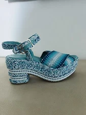 ANTOLINA Woven Blue Platform Shoes Size 38