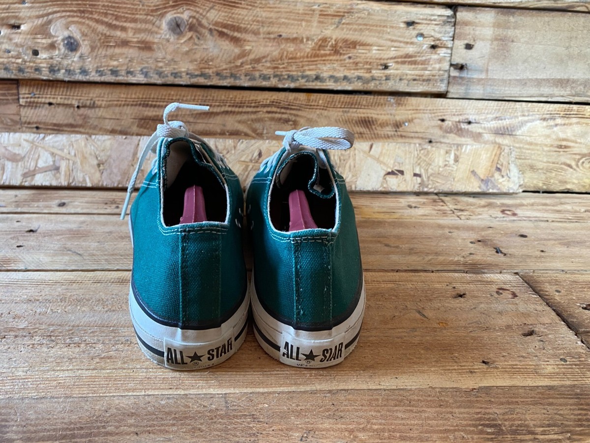 Vintage 90's Converse all star green low-top sneakers sz 8 | eBay