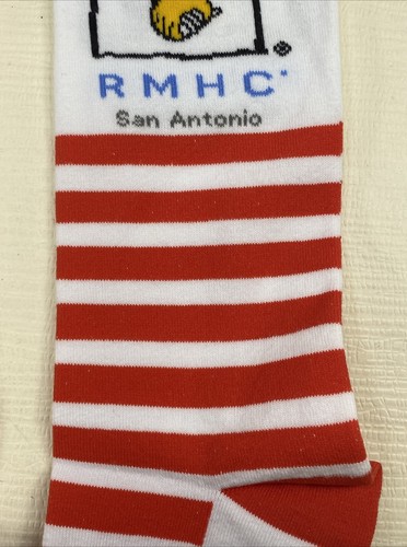 Ronald McDonald House Charities San Antonio Red & White Striped Pair Of Socks - Picture 21 of 24