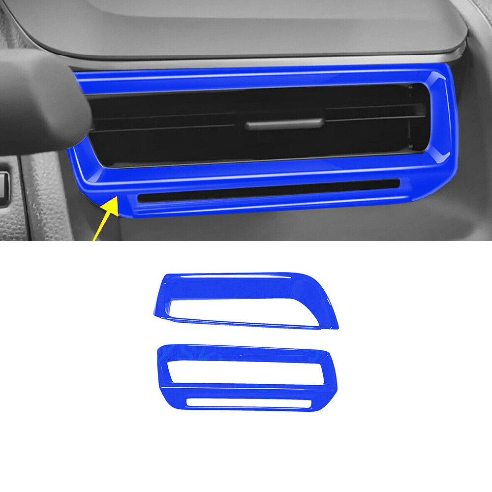 Car Front Side Vent Overlay Cover Trim 2* For Toyota Prius 2023-2024 Bright Blue