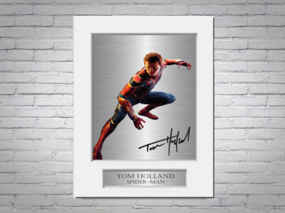 Tom Holland signiertes Foto Display Halterung A4 SpiderMan