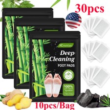30pcs Foot Detox Patches Pads Toxins Deep Cleansing Herbal Organic Slimming
