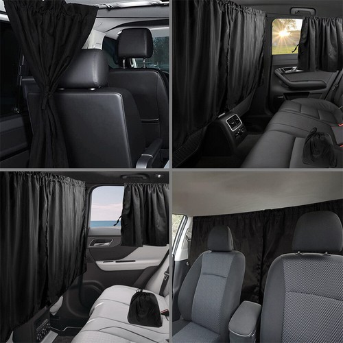 3PCS Car Privacy Curtains Car Divider Curtain Between Rear Seat Car Blackout - Picture 6 of 11