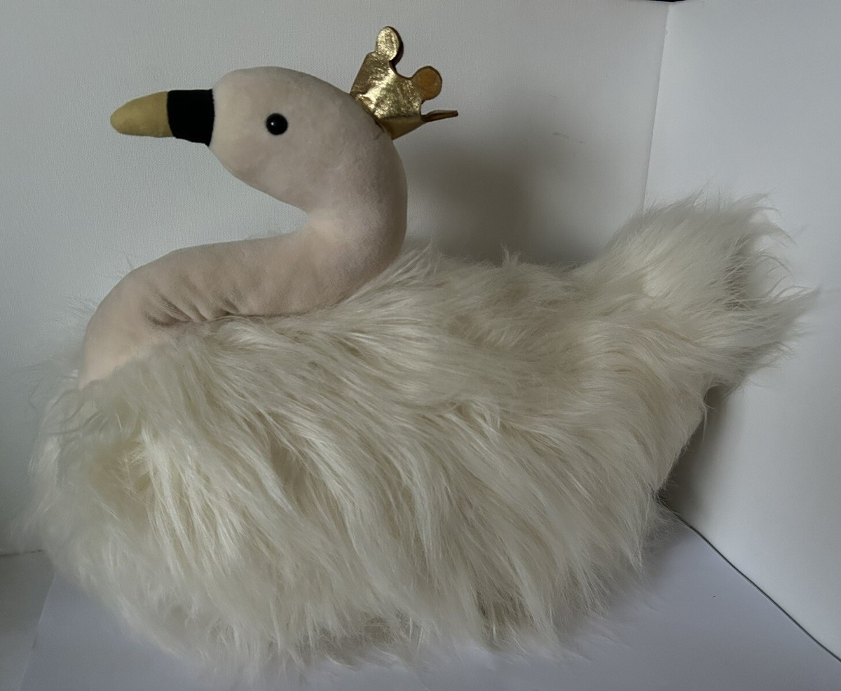 Jellycat Fluffy Fancies Swan Crown Cushion Pillow Soft Toy