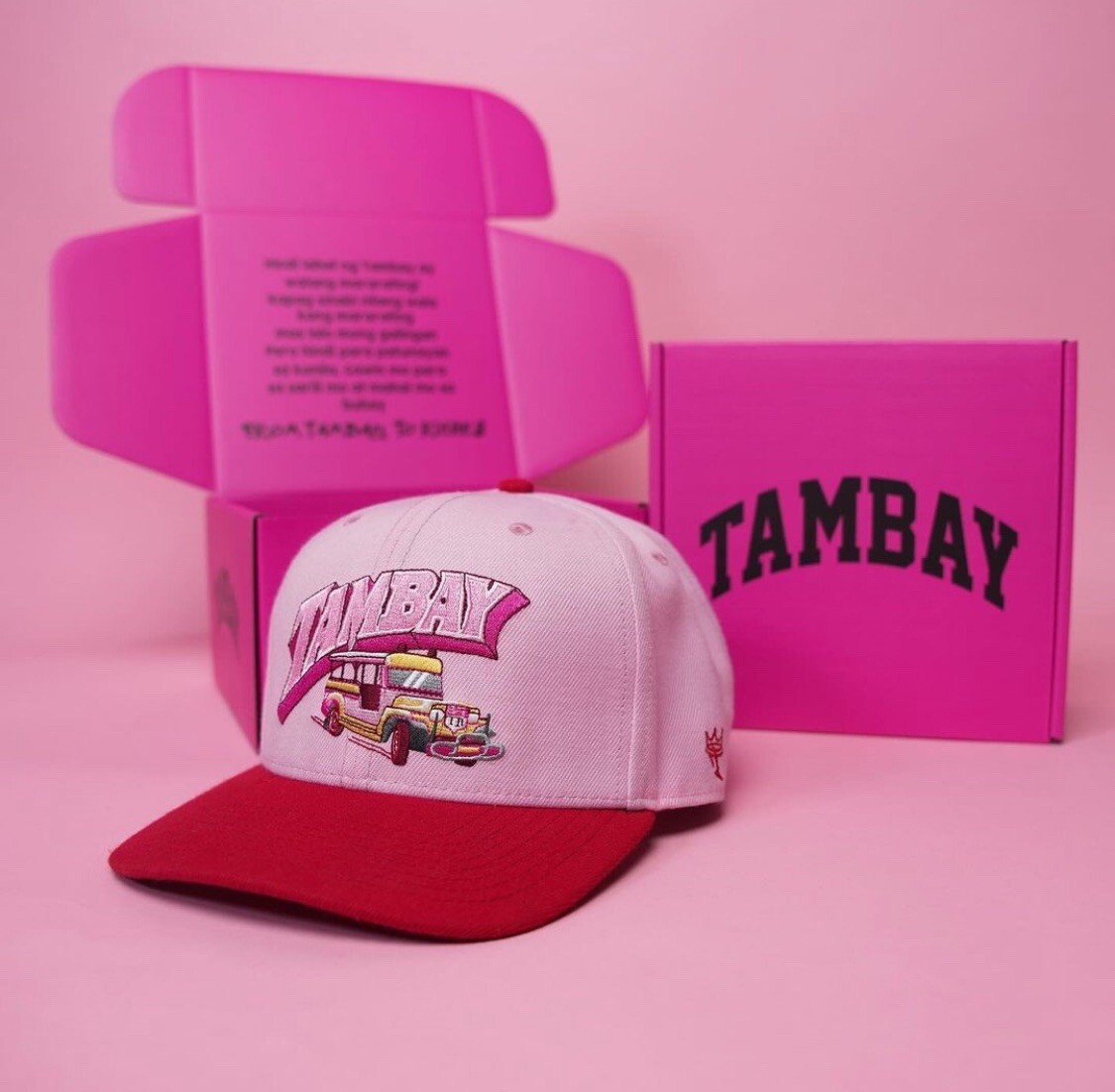 帽子 Tambay cap PINK Tambay v14 PINK JEEPNEY Cap Comes With TAMBAY PINK Box