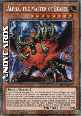 ALPHA, THE MASTER OF BEASTS (The Lord Besties) Rare Starlight PHRA EN023   1Ed