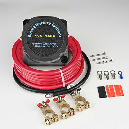 APIELE Kit isolatore a doppia batteria 12 V 140 Ampere relè sensibile (u3x)