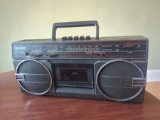 Vintage Sharp Boombox Cassette Radio GF-3939 Not Tested.