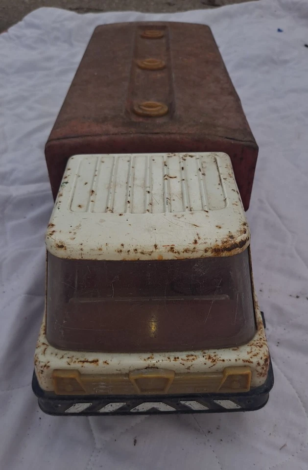 "Camión cisterna de bomberos Texasco marrón y bigelow de colección años 60 24"" x 7 x 7" Foto 3 de 4