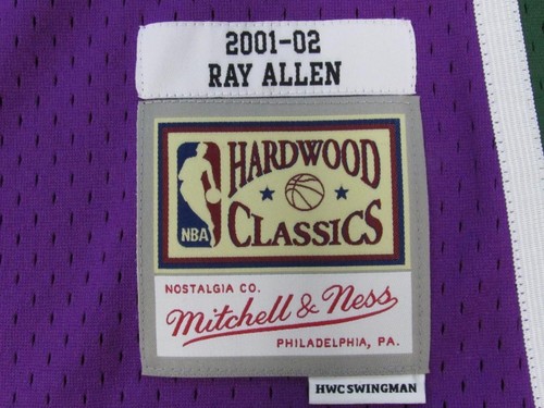 New 2001-2002 Ray Allen #34 Bucks Mens Mitchell & Ness Swingman Jersey $130 - Picture 6 of 12