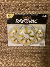 RAYOVAC Hearing Aid Batteries Size 10 pack of 24 batteries  4/25