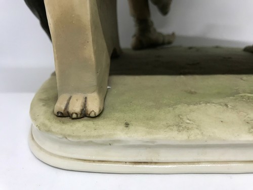 Vintage Capodimonte Figurine Statue By Cate For La Madea-Shoeless Hobo Man/Bench - Picture 6 of 12