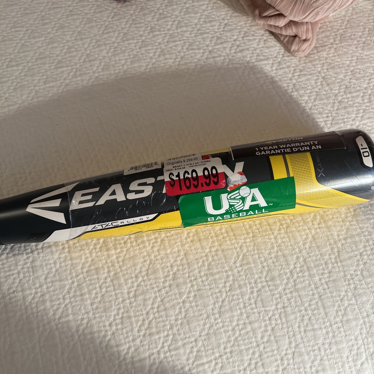 Batte de baseball Easton Beast X Hybrid USA pour jeunes 30 20 oz - 10