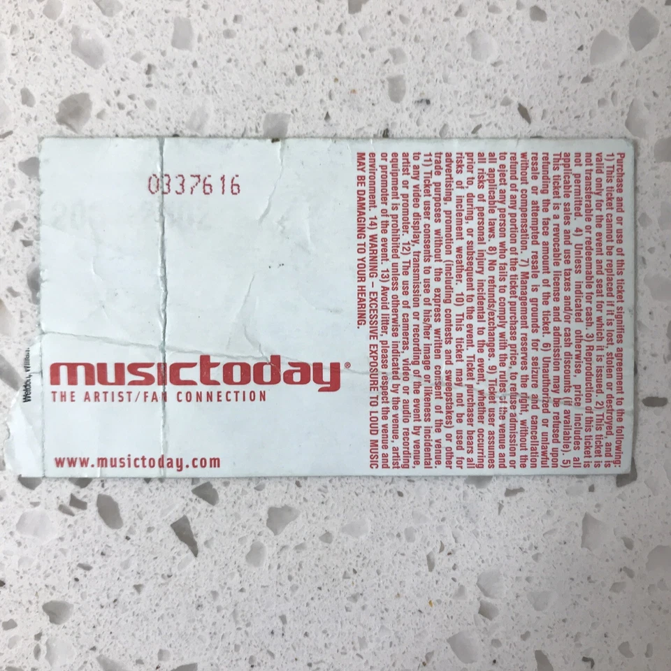 Ticket Stub - MEWITHOUTYOU w/ Sparta & Aloha at FREEBIRD LIVE JAX FL 3/02/07 - Image 2 of 2