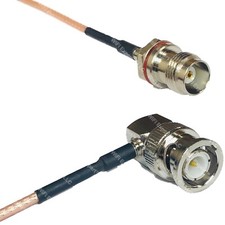 RG316 TNC Female Small Bulk to BNC MALE ANGLE RF Cable Rapid-SHIP LOT