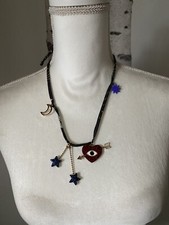 Crew Cuts J. Crew Girls Fabric Necklace With Heart , Star Valentine.