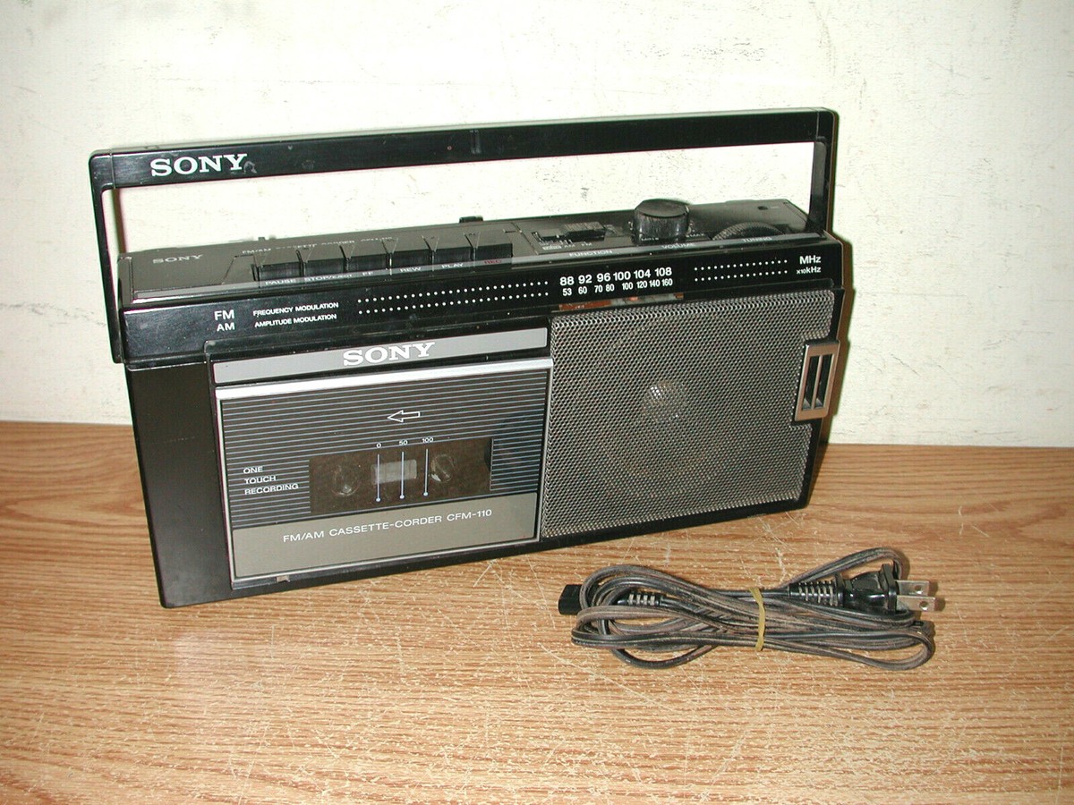 Sony radio cassette corder 昭和レトロ　希少 VINTAGE SONY AM/FM RADIO CASSETTE-CORDER BOOMBOX MODEL CFM-110 | eBay