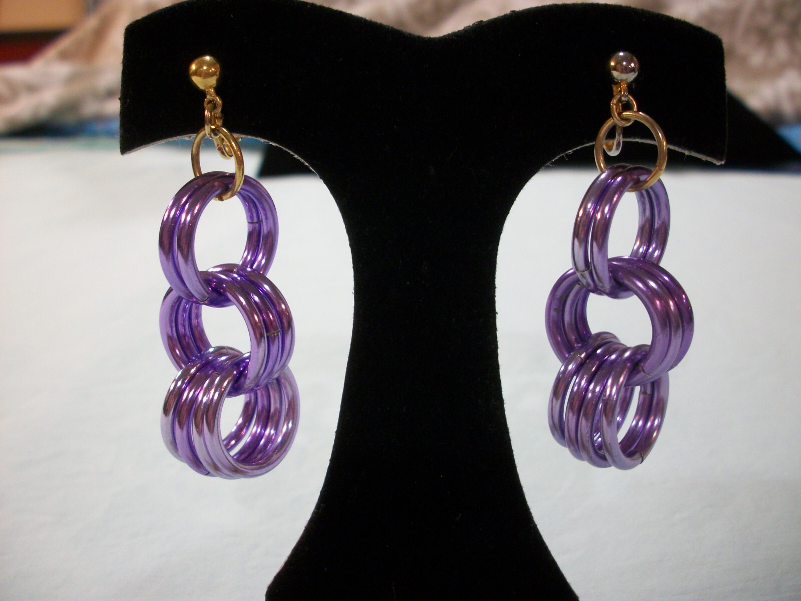 ViNTaGE AVON LooP De LooP 1993 MeTaL PuRPLe DaNGLiNG … Gem