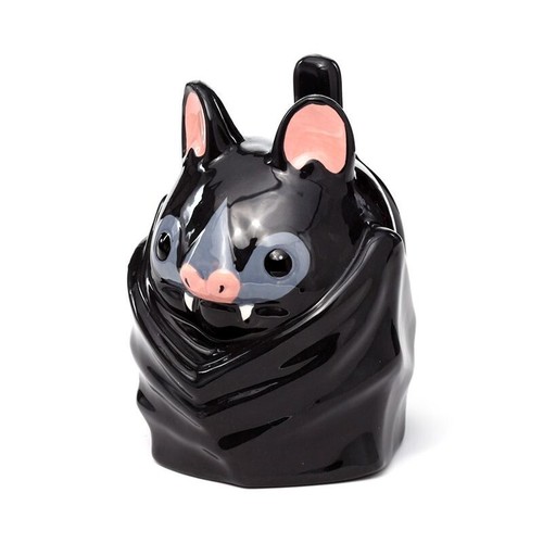 HALLOWEEN BAT UPSIDE DOWN CERAMIC NOVELTY MUG COFFEE TEA CUP NEW & BOXED - Picture 5 of 21