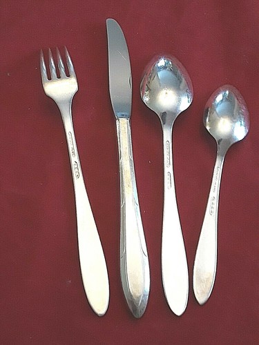 Antico servizio posate piatto argento Oneida REVERIE Nobilty per 7 1937 28 pezzi - Foto 9 di 12