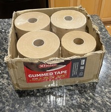 XFasten Gummed Paper Tape 2.75"X375ft 8 Pack Reinforced Kraft Tape Some Missing