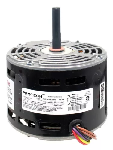 Rheem Blower Motor - 1/6 HP, 1 Phase, 2 Speed, 208/230V, 825 RPM - 51-100344-01