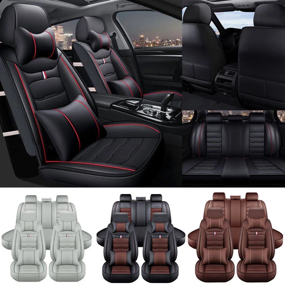 For Chevrolet Camaro Car Seat Covers Front Rear 5 Seats Full Set Leather Cushion - Image 4 of 4