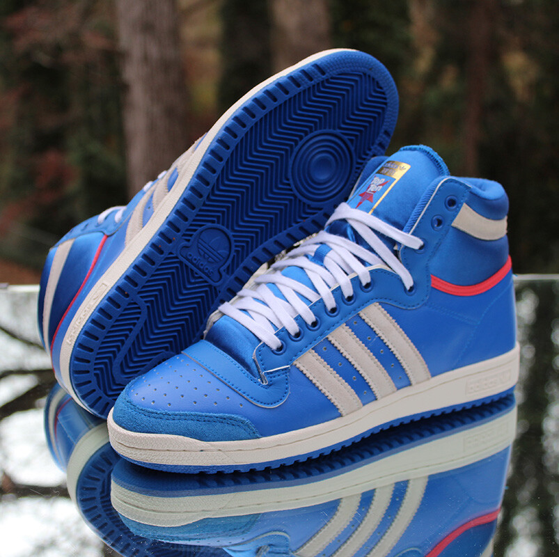 Adidas Originals Top Ten High Glory Blue Men’s Size 8.5 Gold Orbit Grey