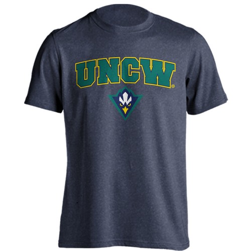 University of North Carolina Wilmington UNCW Text Logo Short Sleeve T-shirt - Picture 14 of 15