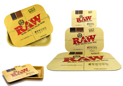 RAW Rolling Metal Tray with Magnetic Cover Mini Small Large XXL Vintage  Camo