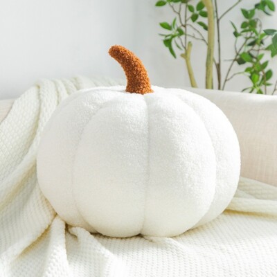 35 CM Plush Pumpkin Pillow   Soft Decorative Cushion for Cozy Home Decor