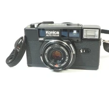 1981 Konica AUTO FOCUS C35 AF2 vintage camera. Shutter button stuck. 