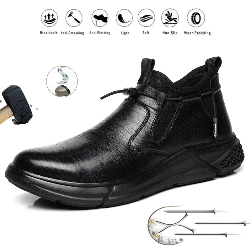 Men Safety Shoes Non Slip Sneakers Leather Steel Toe Work Boots Outdoor Sneakers
Opens in a new wind