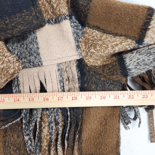 Idyllwind Jacket Womens Medium Brown Plaid Wool Blend Fringe Western Miranda - Picture 5 of 13