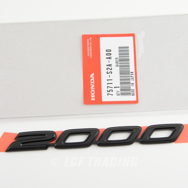 Authentic OEM JDM Honda S2000 Black 'S2000' Emblem 20002009, 75711S2A