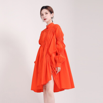 lantern sleeve shirt dress Fifteen Twenty Phoebe Lantern Sleeve Shirtdress - Stone
