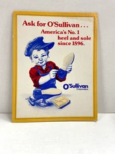 Vintage O'Sullivan Shoe Heel & Sole Cardboard Counter Display