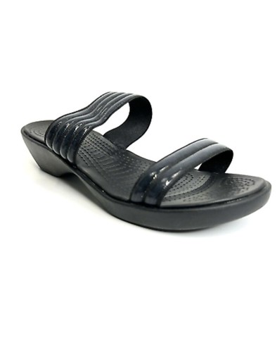 Crocs Womens US Size 9 W Black Heel Wedge Double Strap Sandals. | eBay
