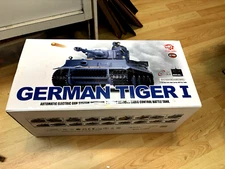 Heng Long German Tiger I Tank 1/16 Scale Radio Control Battle Smoking, Open Box