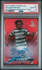 2017-18 Topps Chrome UCL Gelson Martins Red Refractor Auto PSA 10 Gem Mint /10