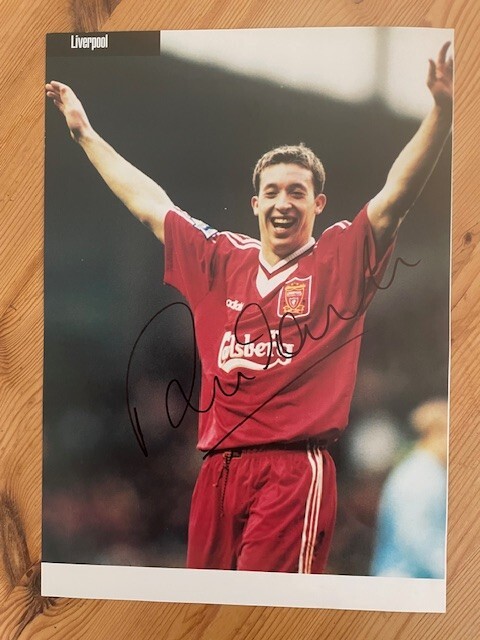 Robbie Fowler Signed 96/97 Liverpool Football Shirt: Cream a