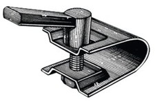 SUPPORTO PER RUOTINO FISSO TUBO DA 35 PER CARRELLI TRASPORTO IMBARCAZIONI