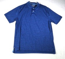Saddlebred Men's Blue Polo Performance golf shirt short sleeve Size M