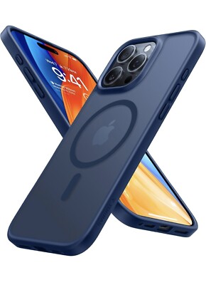 TORRAS Slim Magnetic Case for  Iphone 16 Pro-Transluscent Blue