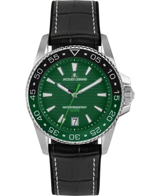 JACQUES LEMANS Men Analog Quartz Casual Watch Classic Dress Waterproof